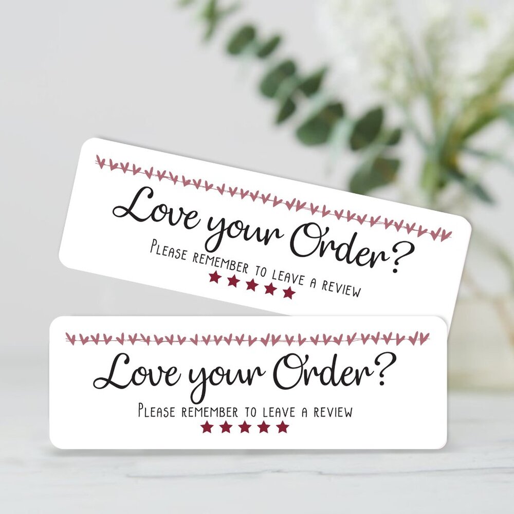 Love Your Order, Leave a Review – Sticker Labels – (48 ct)